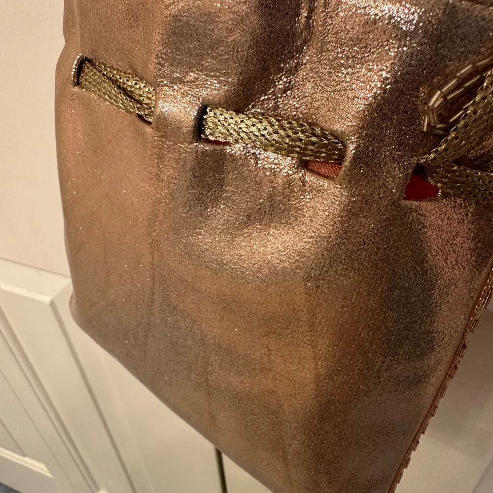 Metallic Zigzag Sequin Shoulder Bag